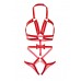 Leg Avenue Studded O-ring harness teddy Red M , ,