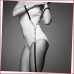 Наручники с поводком Indiscrets MAZE - T-Restraints Black, экокожа, подарочная упаковка , Наручники и фиксаторы
