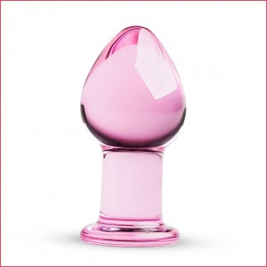 Розовая анальная пробка из стекла Gildo Pink Glass Buttplug