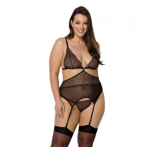 AMBERLY CORSET black 4XL/5XL - Passion