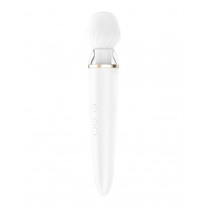 Смарт вібромасажер зі змінною головкою Satisfyer Double Wand-er (м'ята упаковка)