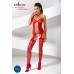 Бодистокинг Passion BS056 red, комбинезон, имитация чулок , Комбинезоны