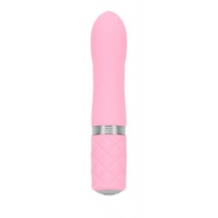 Роскошный вибратор PILLOW TALK - Flirty Pink с кристаллом Сваровски, гибкая головка