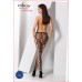 Эротические колготки-бодистокинг Passion S008 black, ажурные колготки с вырезом и лампасами-сеткой , Колготки, чулки, носки