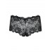 (SALE) Мереживні трусики-шортики Obsessive Idillia shorties black L/XL , ,