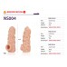 Насадка на член Kokos Nude Sleeve NS 004 M , ,