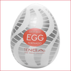 Мастурбатор-яйце Tenga Egg Tornado зі спірально-геометричним рельєфом