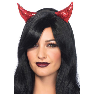 Leg Avenue Sequin devil horns Red