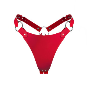 Трусики з натуральної шкіри Feral Feelings - String Bikini Red