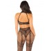Бодістокінг Leg Avenue Crotchless Bodystocking with Heart One Size, Black , ,