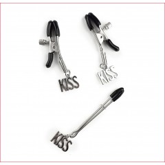 Зажим для сосков и клитора Art of Sex - Nipple and clit clamps KISS