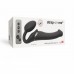 Безремневой страпон с вибрацией Strap-On-Me Vibrating Black M, диаметр 3,3см, пульт ДУ, регулируемый , Страпони,