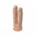 Фалоімітатор з вібрацією SilexD Double Gusto Vibro Flesh (Model 1 size 8" & 7") + LRS ,