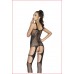Бодістокінг Passion BS039 black, комбінезон, імітація панчох , Комбінезони, Passion (Польща)