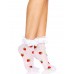 Leg Avenue Strawberry ruffle top anklets , ,