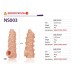 Насадка на член Kokos Nude Sleeve NS 003 L (м'ята упаквка!!!) , ,