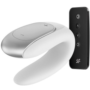 Смартвібратор для пар Satisfyer Double Fun (White) (пошкодження на упаковці)