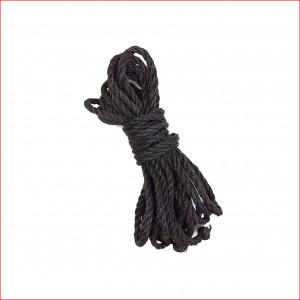 Джутова мотузка BDSM 8 метрів, 6 мм, черний колір