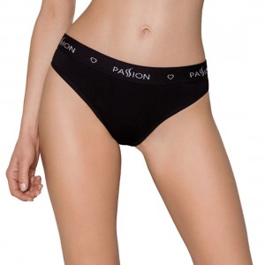 Трусики-слипы из хлопка и эластана Passion PS004 PANTIES black, size L