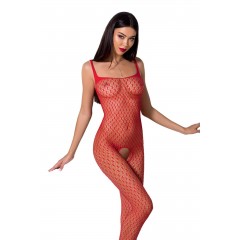 Бодистокинг Passion BS071 red, комбинезон на бретелях