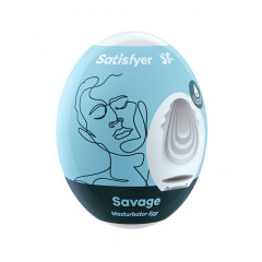 Самосмазывающийся мастурбатор-яйцо Satisfyer Masturbator Egg Single Savage, одноразовый, не требует с