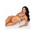 Leg Avenue Rhinestone bikini & g-string OS Black , ,