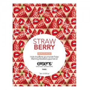 Розпродаж!!! Пробник масажної олії EXSENS Strawberry 3мл (термін 11.2023)