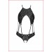 Боди из экокожи с ремешками и перфорацией Tamaris Body black S/M — Passion , Секси белье