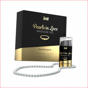 Набор для жемчужного массажа Intt Pearls in Love: ожерелье и силиконовый массажный гель