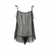 Сорочка прозора бебі дол MELANIA CHEMISE black XXL/XXXL - Passion, трусики, на тонких бретелях , Сексі білизна,