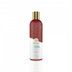 Натуральное массажное масло DONA Restore – Peppermint & Eucalyptus (120 мл) с эфирными маслами