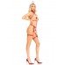 Портупея з чокером і гартери Leg Avenue 2PC Vegan Leather Nurse Harness Teddy and Headband Red S , ,