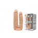Фаллоимитатор двойной SilexD Double Gusto Flesh (Model 1 size 8" & 7"), двухслойный, силикон + Silex , Фаллоимитаторы
