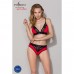 Трусики с широкой резинкой и кружевом Passion PS001 PANTIES red/black, size XL , Секси белье