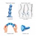 Насадка для страпона Strap-On-Me Dildo Plug Balls Blue Metallic L , ,