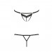 Відверті трусики-стрепи з мереживом SOLON THONG black XXL/XXXL - Passion Exclusive , ,