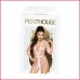 Комплект з прозорим пеньюаром та мініатюрними стрінгами Penthouse - Midnight Mirage Rose XL , Комплекти білизни,