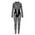 Комбінезон Noir Handmade F299 Enigma lace catsuit with underbust bodice - 3XL ,