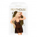 Мини-платье с кружевным лифом и стрингами Penthouse - Bedtime Story Black L/XL , Секси белье