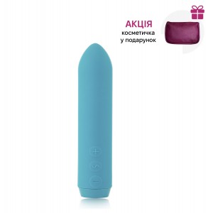 Мінівібратор Je Joue - Classic Bullet Vibrator Teal з глибокою вібрацією і фіксацією на палець