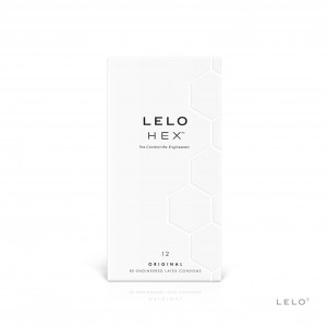 Презервативи LELO HEX Condoms Original 12 Pack, тонкі та суперміцні