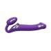 Безремневой страпон с вибрацией Strap-On-Me Vibrating Violet XL, диаметр 4,5см, пульт ДУ, регулируем , Страпоны