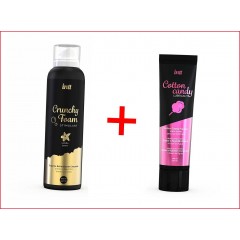 INTT Promo 2: Массажная пена Crunchy Foam Vanilla (150 мл) + смазка Cotton Candy (100 мл) бесплатно