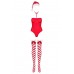 Боді Obsessive Kissmas teddy red L/XL (м'ята упаковка!!!) , ,