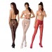 Эротические колготки-бодистокинг Passion S012 red, имитация чулок, пояса и ажурных трусиков , Колготки, панчохи, шкарпетки,