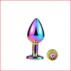 Металева анальна пробка MAI Attraction Toys №73 Rainbow