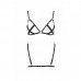Открытый бюстгальтер-стрепы NICKY BRA black L/XL - Passion Exclusive , Секси белье