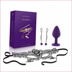 Романтический подарочный набор RIANNE S Ana's Trilogy Set II: силиконовая анальная пробка 2,7 см, лассо