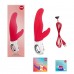 Вібратор-кролик для точки А Fun Factory LADY BI india red, 2 мотори, 12 режимів , ,