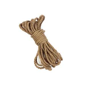 Джутова мотузка BDSM 8 метрів, 6 мм, натруальний колір